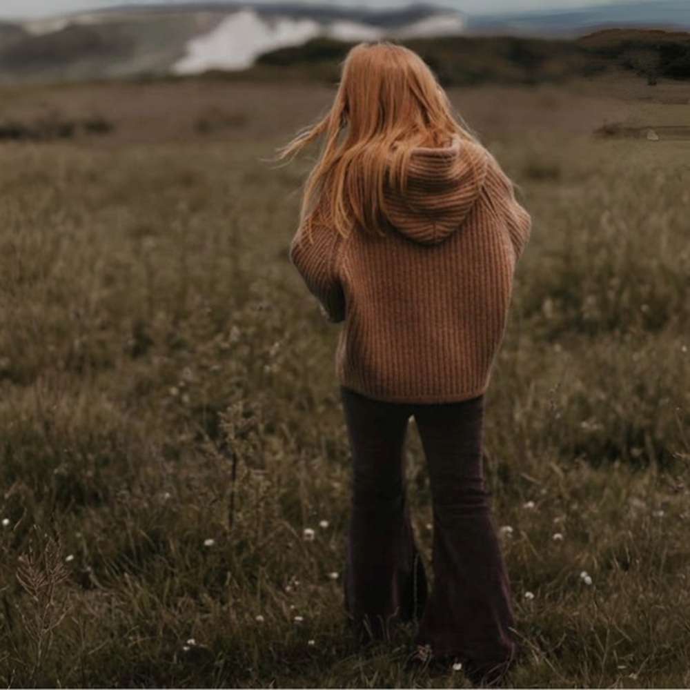 THE SIMPLE FOLK GILRS ORGANIC COTTON VELVET FLARE PANTS